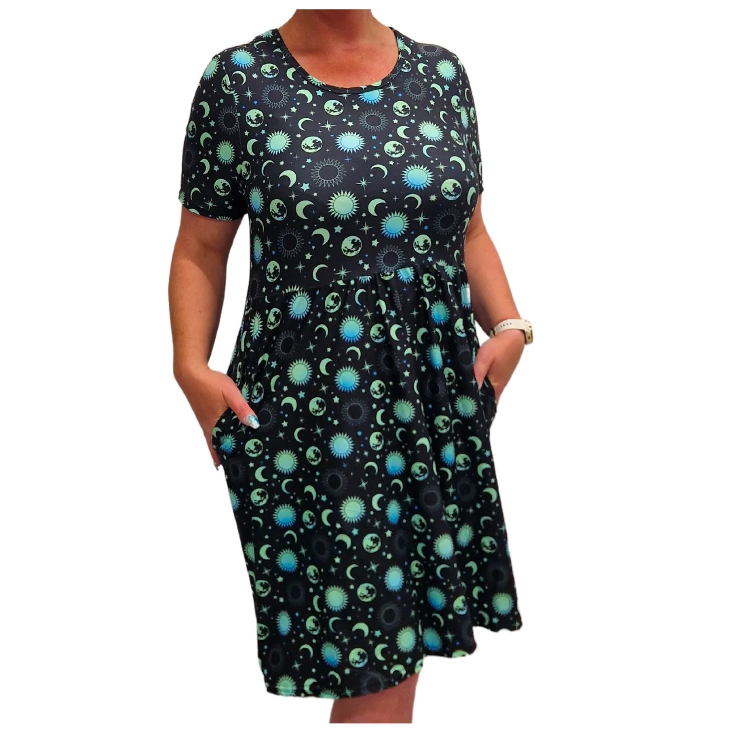 Celestial Vintage Skater Dress - Image 2