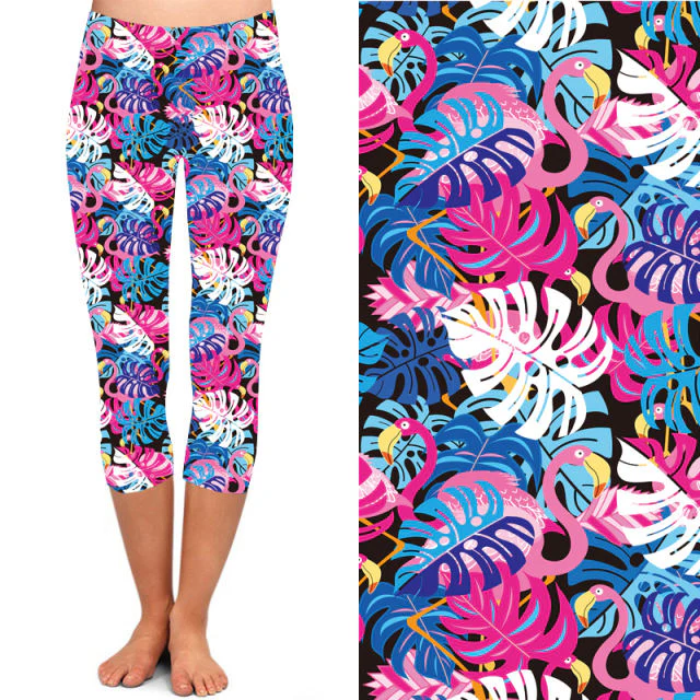 24/7 Capri Leggings – Flamingo Fancy