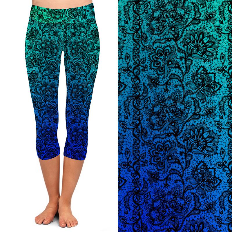 24/7 Capri Leggings – Lacey Blues - Image 3
