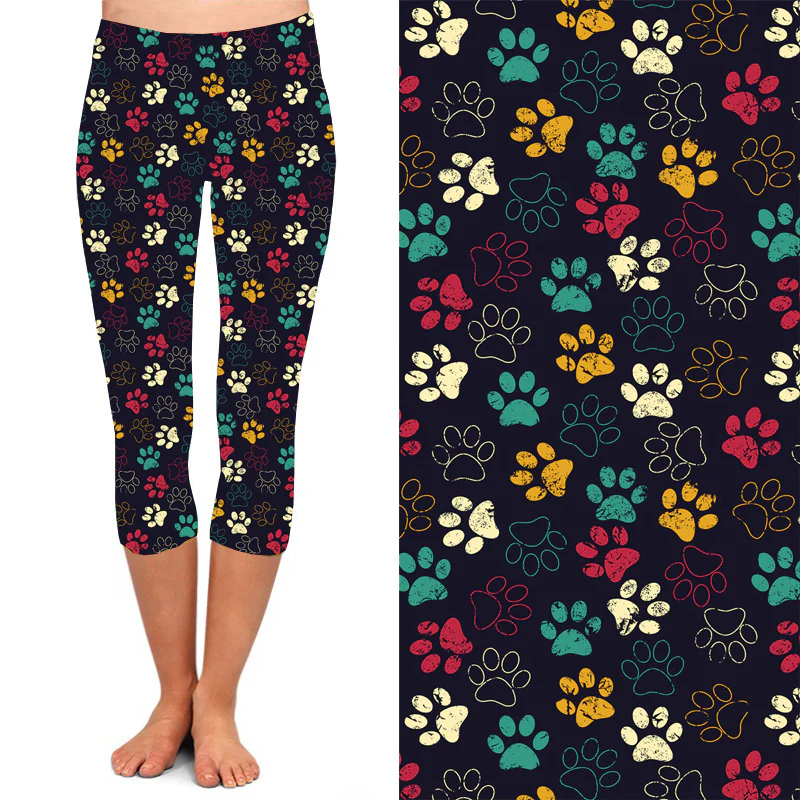 24/7 Capri Leggings – Paw Prints - Image 3