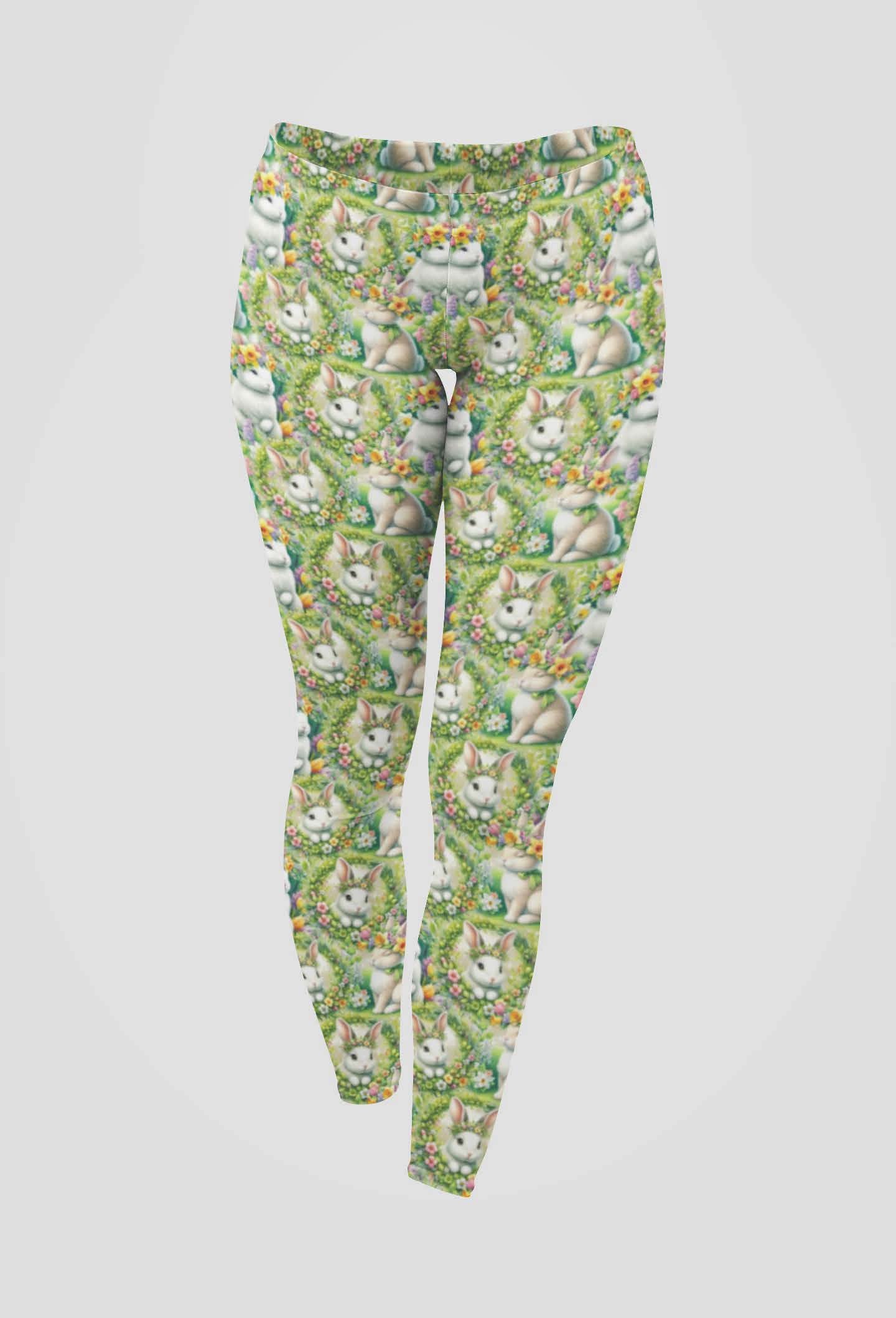 24/7 Full Length Leggings – Bunny in Bloom - Image 2