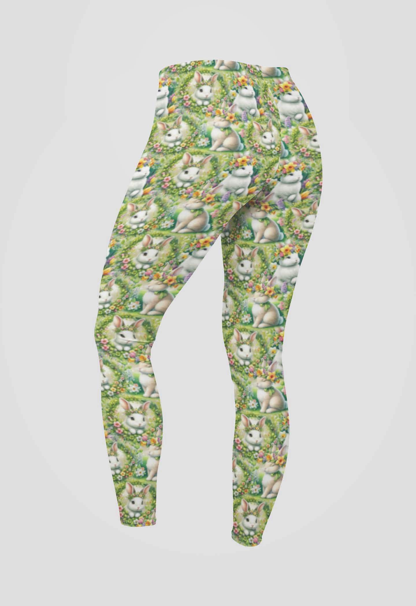 24/7 Full Length Leggings – Bunny in Bloom - Image 3