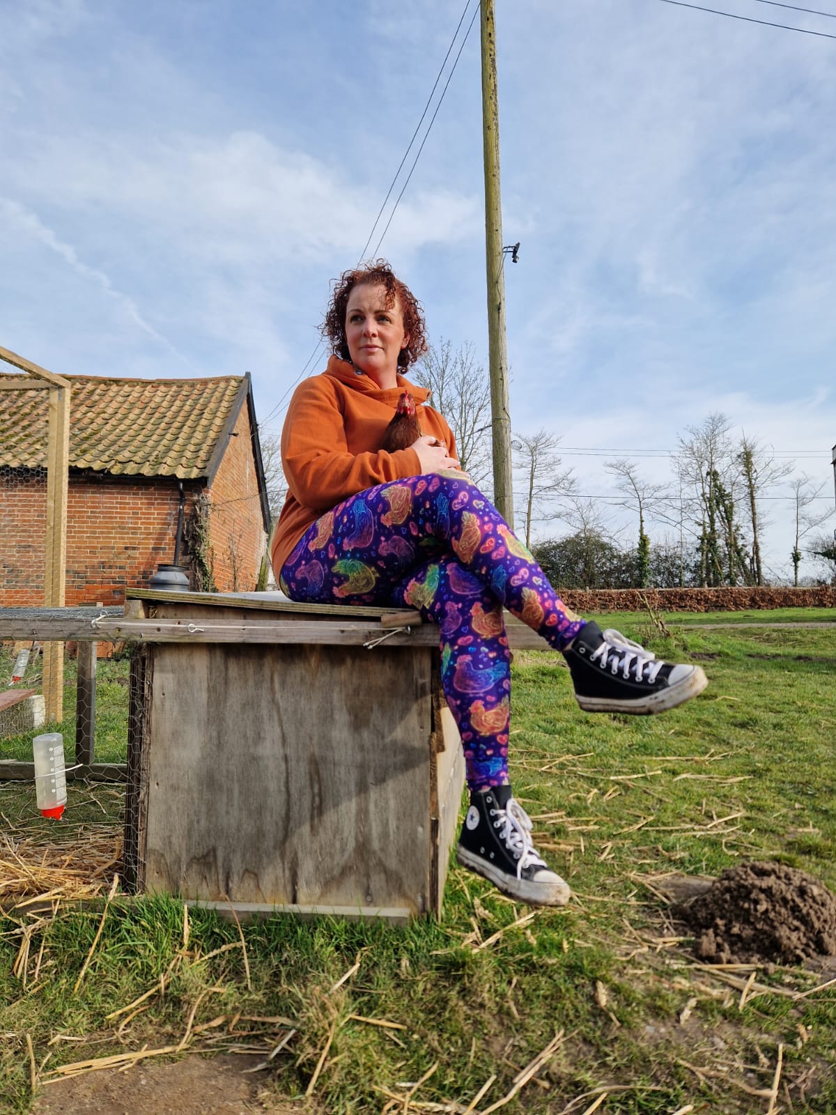 24/7 Full Length Leggings – Clucking Gorgeous! - Image 4