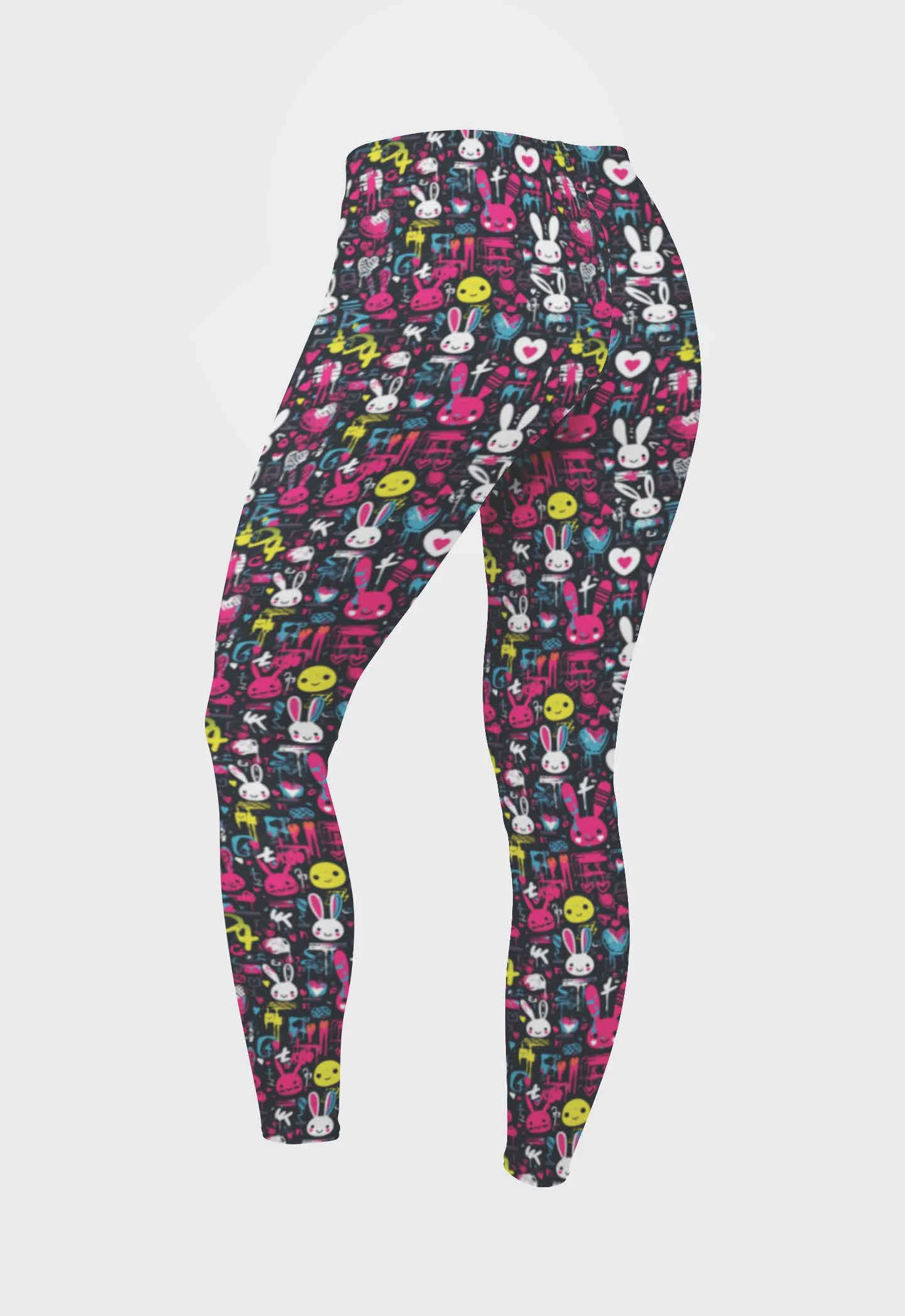 24/7 Full Length Leggings – Grunge Bunnies - Image 3