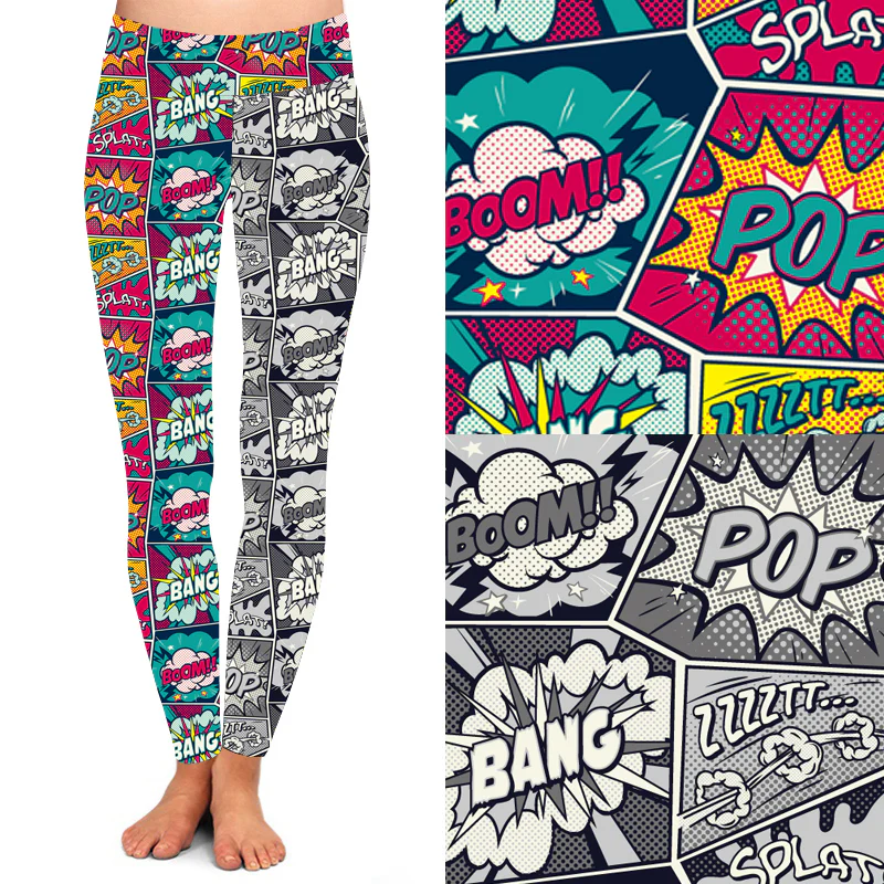 24/7 Full Length Leggings – Comic Book of Two Halves. - Image 4