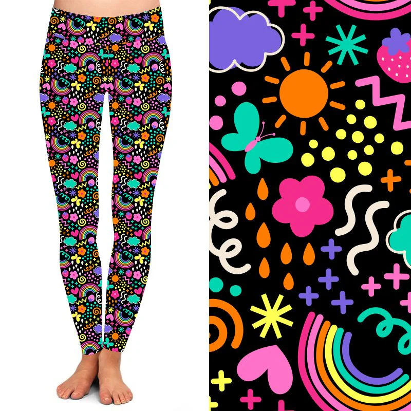 24/7 Full Length Leggings – Rainbow Jazz - Image 2