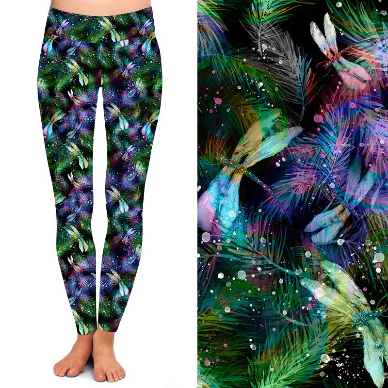 24/7 Full Length Leggings – Dragonfly Night - Image 2
