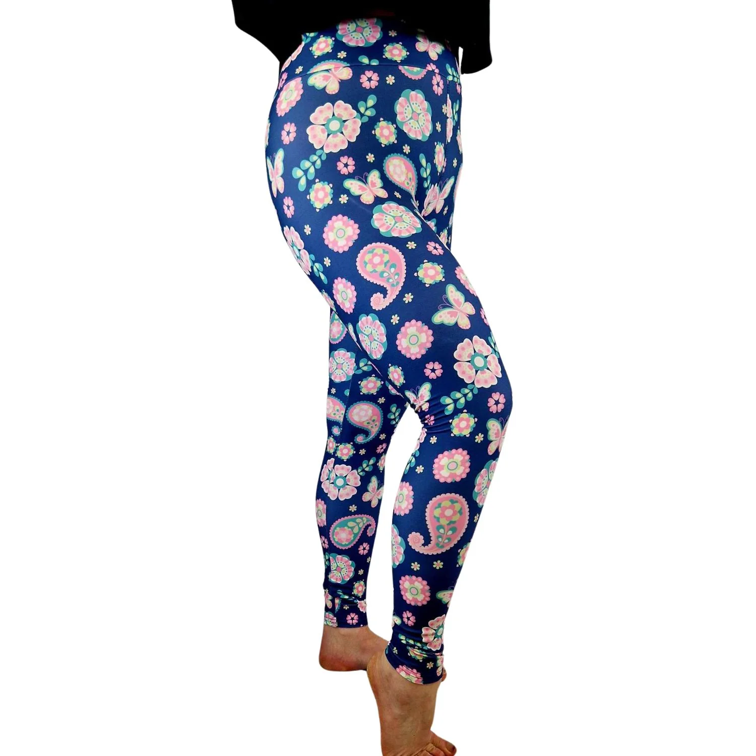 24/7 Full Length Leggings – Paisley Pretty Pattern