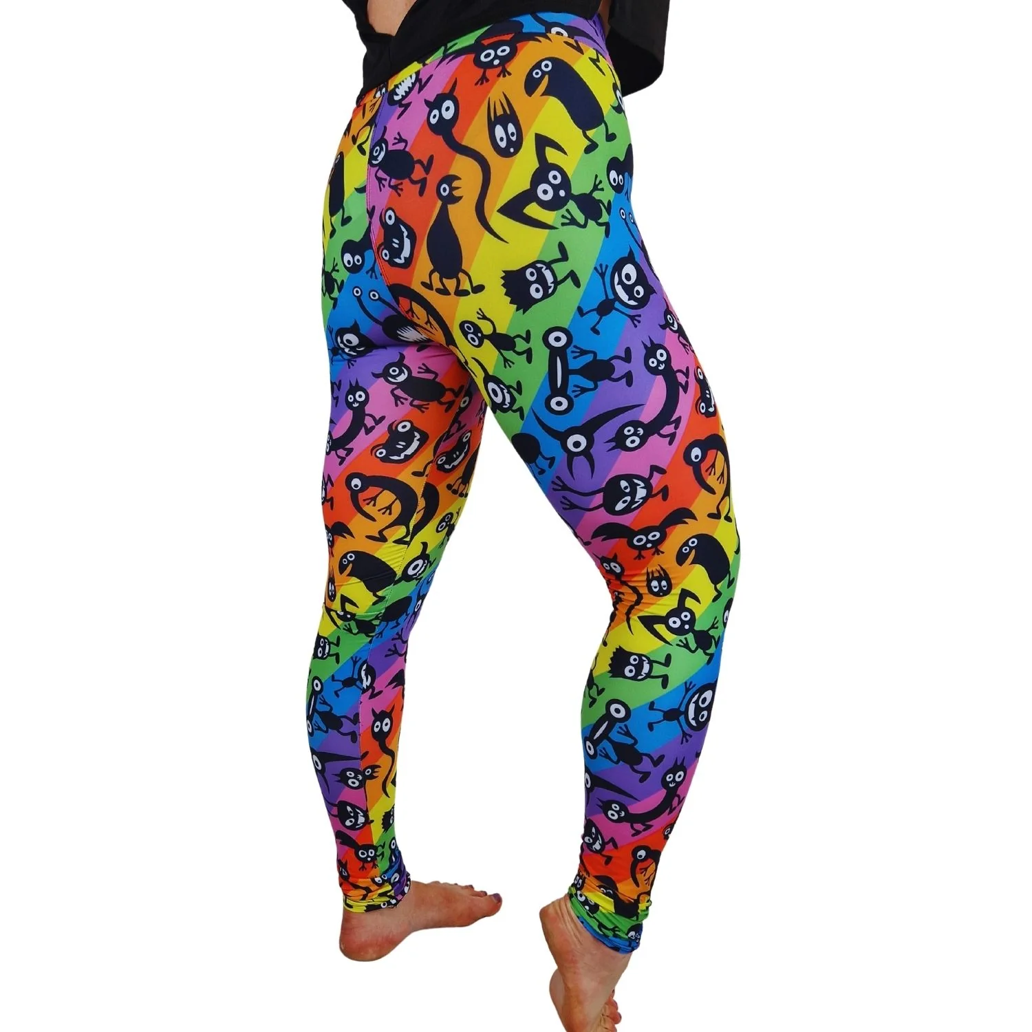 24/7 Full Length Leggings – Rainbow Aliens - Image 2