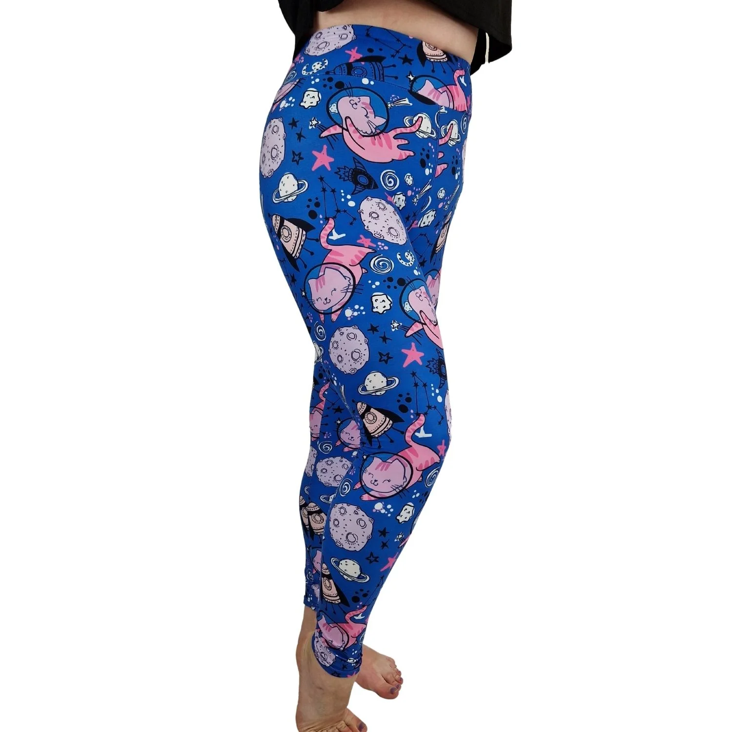 24/7 Full Length Leggings – Space Cat