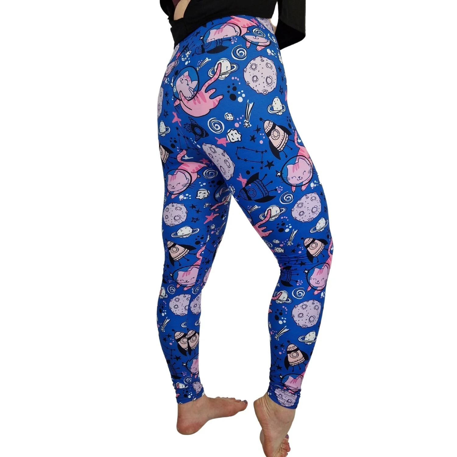 24/7 Full Length Leggings – Space Cat - Image 2