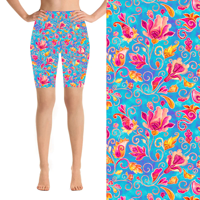 24/7 Biker Shorts - Paisley Punch - Image 2