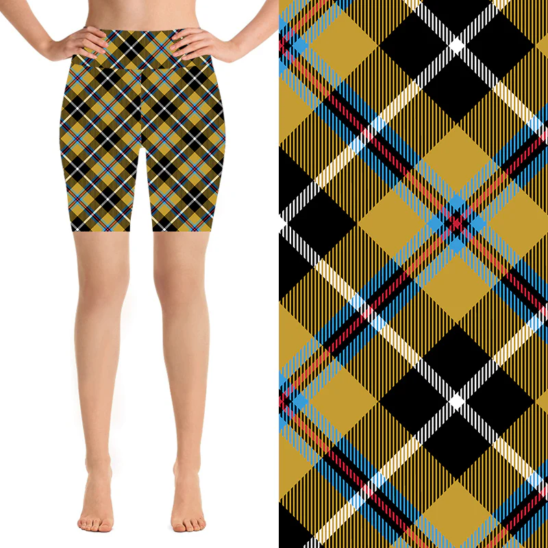 24/7 Biker Shorts - Cornish Tartan