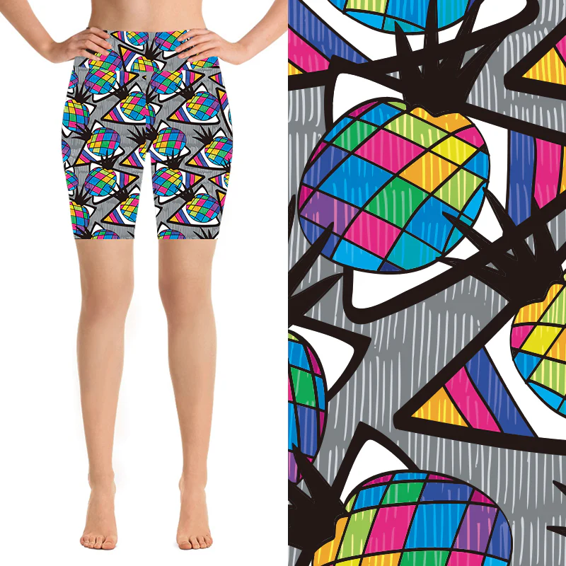 24/7 Biker Shorts - Pineapple Jazz - Image 2