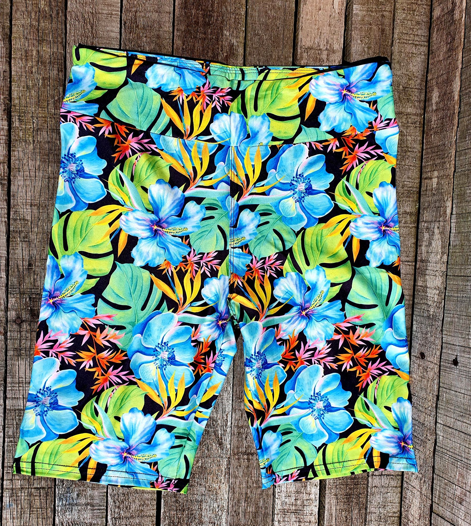 24/7 Biker Shorts - Tropical Flowers - Image 2