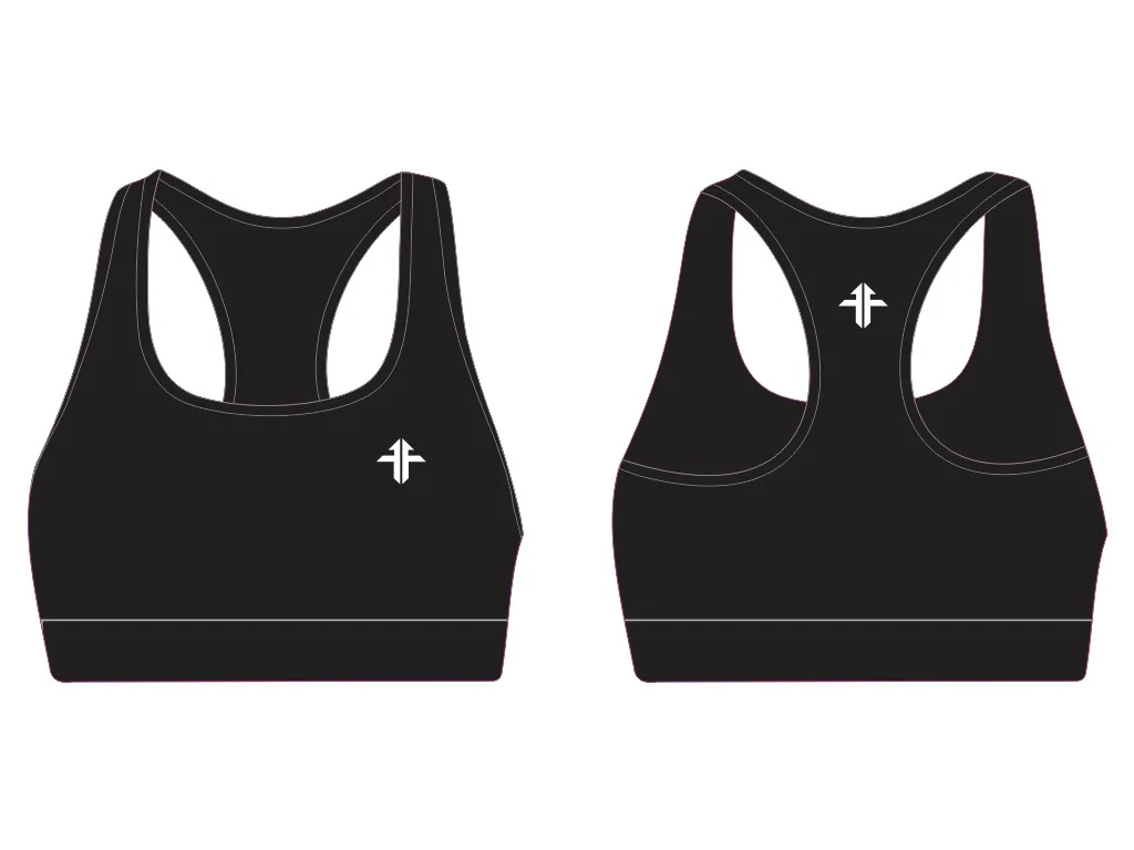 H.I. Racer Sports Bra - Black - PRE ORDER - Image 8