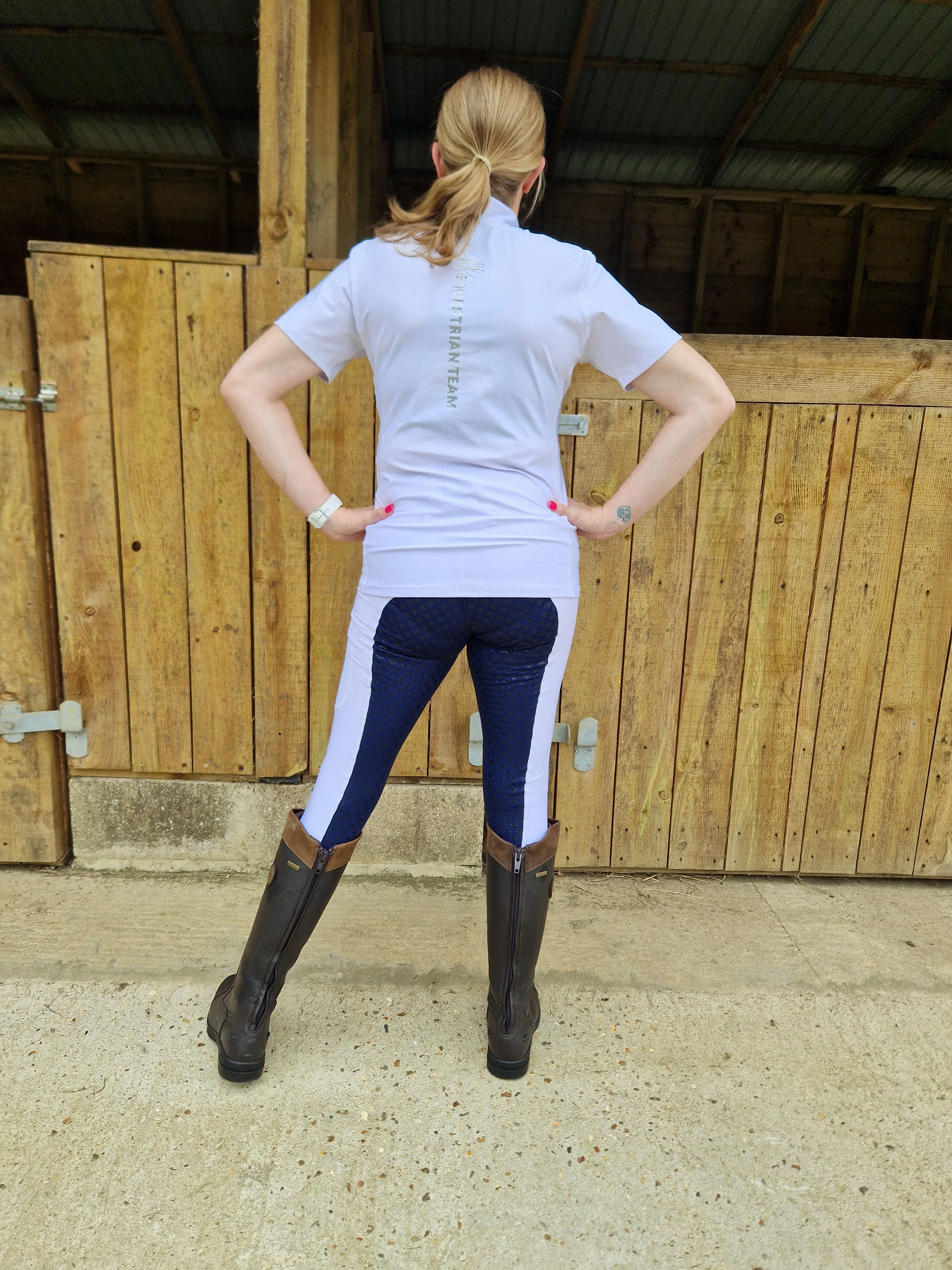 Performance Competition Pull On Breech - White/ Navy seat - Image 3