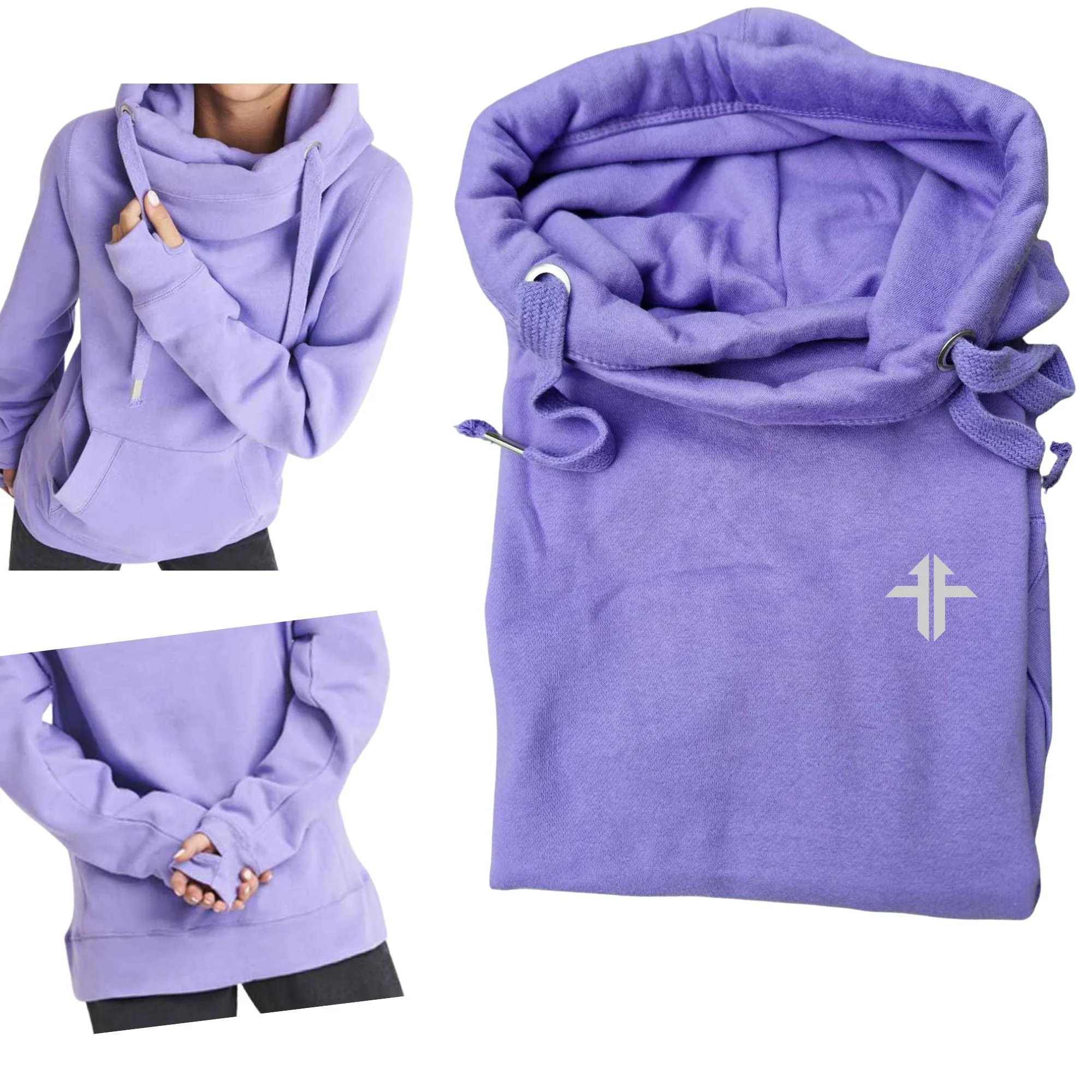Personalised Cross-Neck Hoodie - Pony Design - Image 2