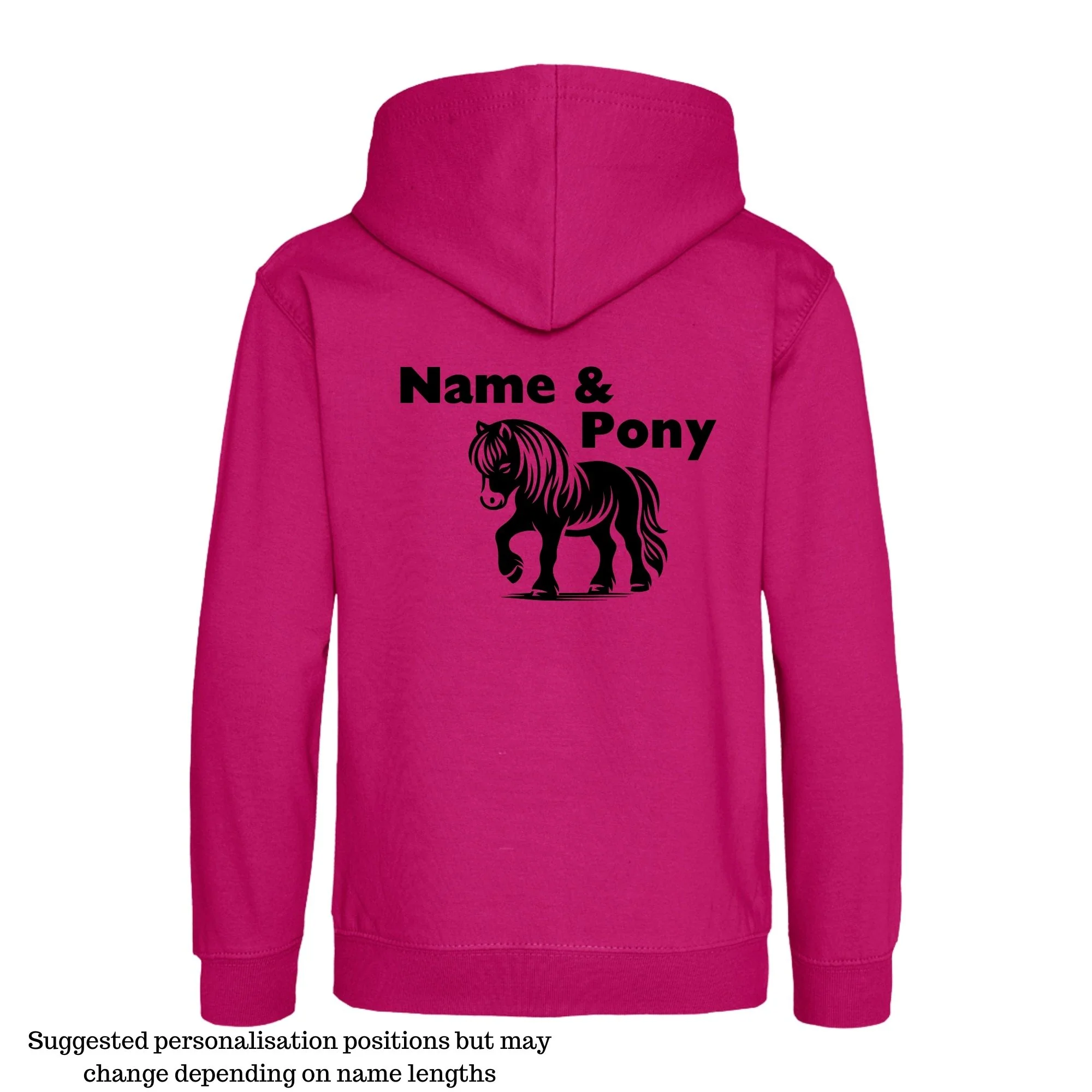 Personalised Equestrian Hoodie Kids - Pony Design - Image 3