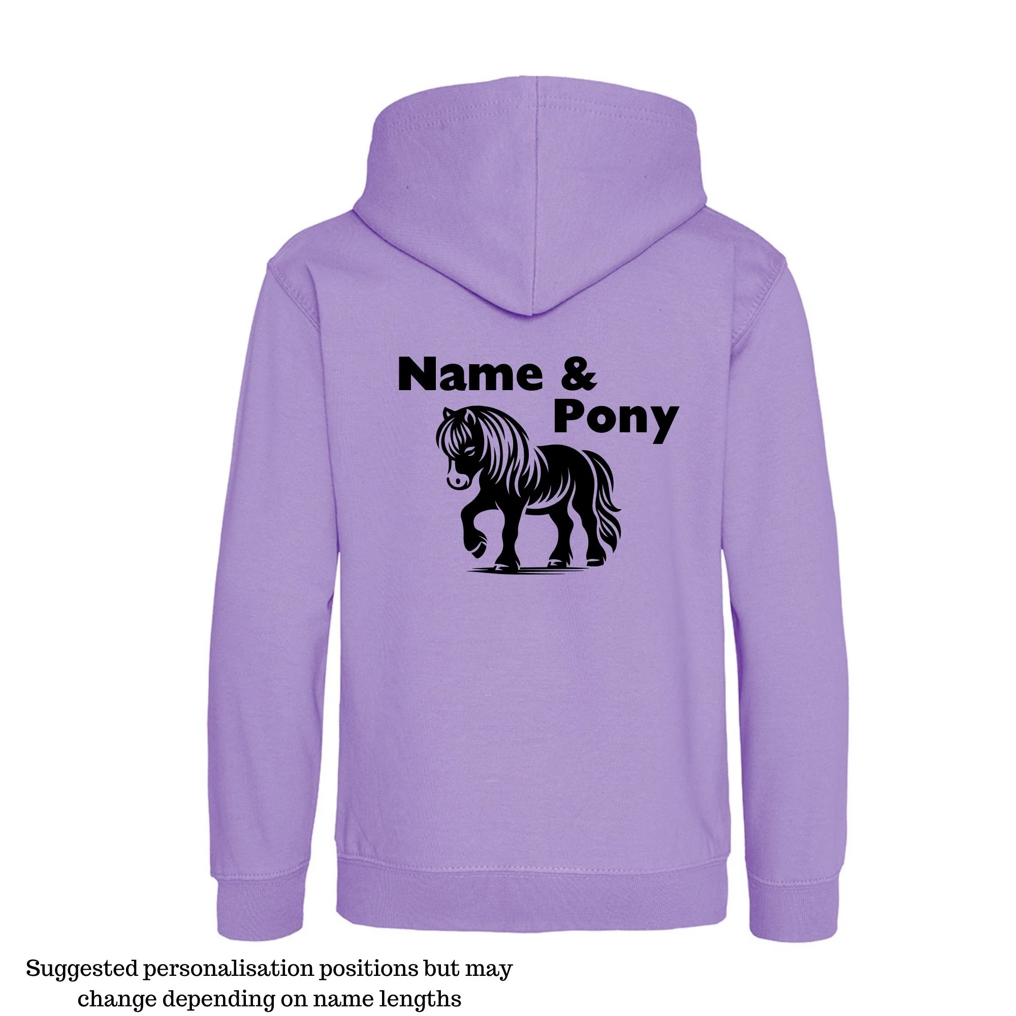 Personalised Equestrian Hoodie Kids - Pony Design - Image 4