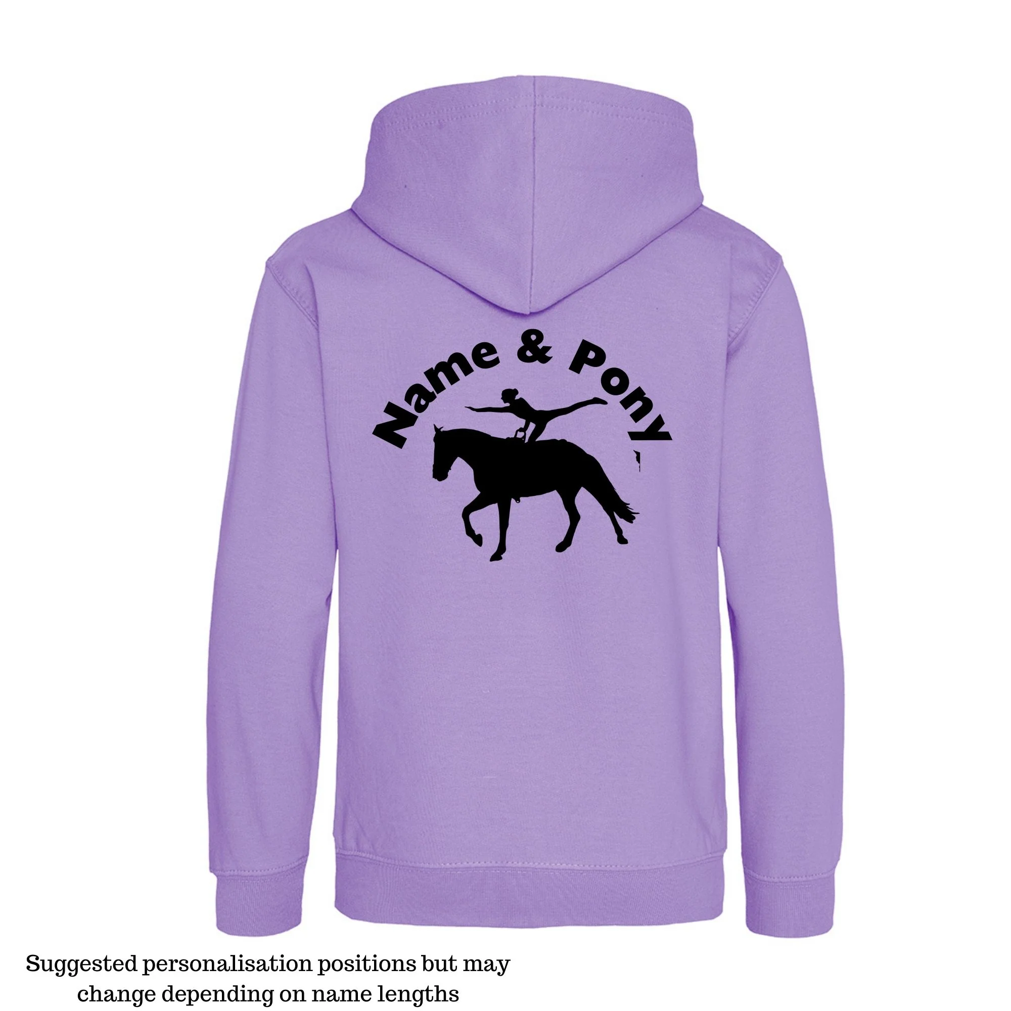 Personalised Equestrian Hoodie Kids - Vaulting Design - Image 2