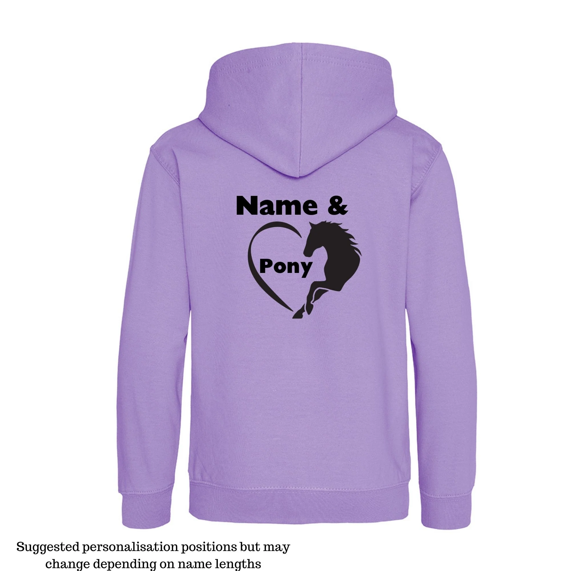 Personalised Equestrian Hoodie Kids - Heart & Horse Design - Image 4