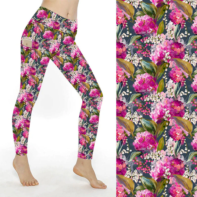 SCULPT Yoga Full Length Leggings - Hydrangea Bloom - Image 5