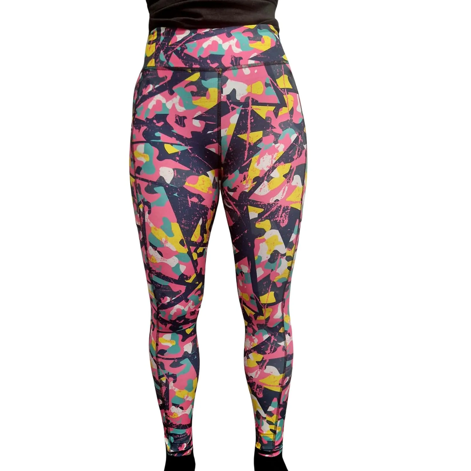 SCULPT Yoga Full Length Leggings - Geometric Splash - Image 4