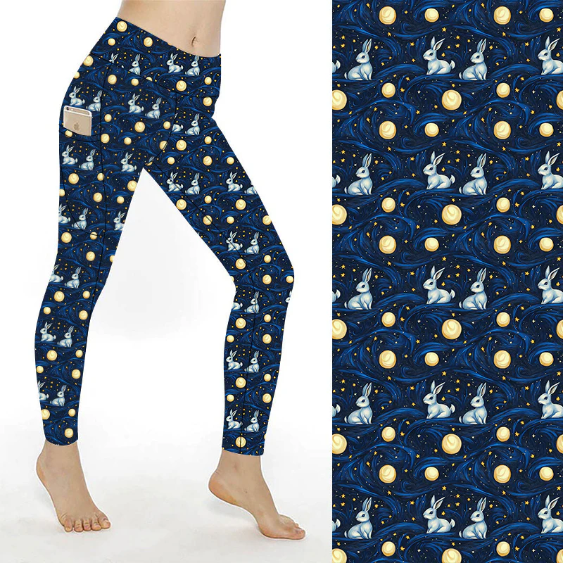 SCULPT Yoga Full Length Leggings - Ethereal Easter Bunny - Image 5