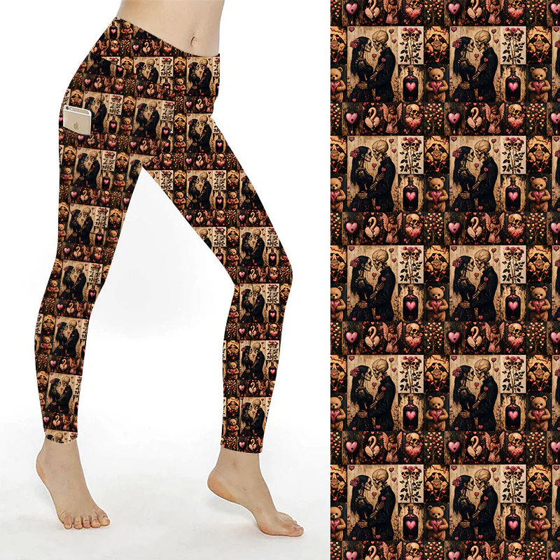 SCULPT Yoga Full Length Leggings - Gothic Valentines - Image 5