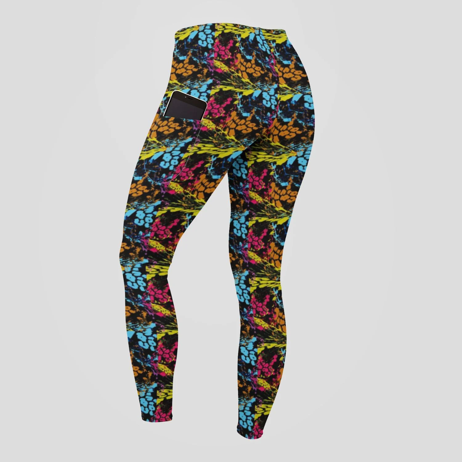 SCULPT Yoga Full Length Leggings - Cat Print Chaos - Image 3