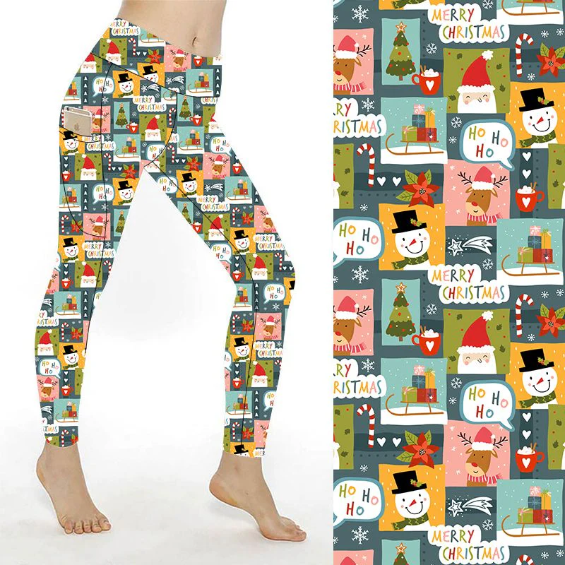 SCULPT Yoga Full Length Leggings - Christmas Wrapping - Image 2