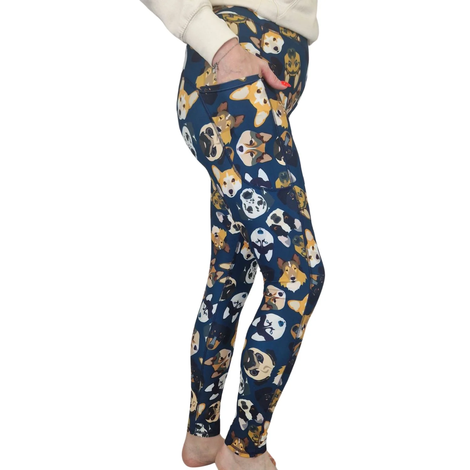 SCULPT Yoga Full Length Leggings- Hound Party