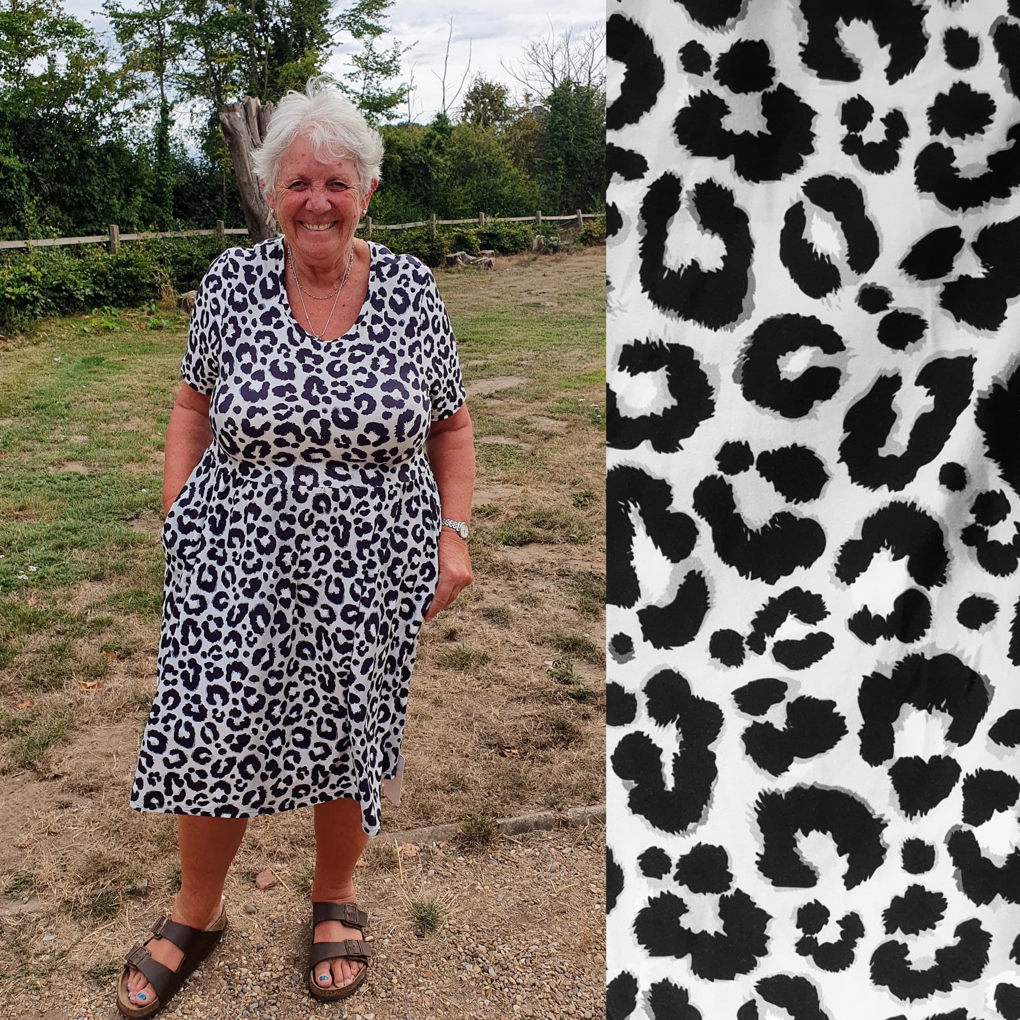 Shadow Leopard Vintage Skater Dress - Image 2