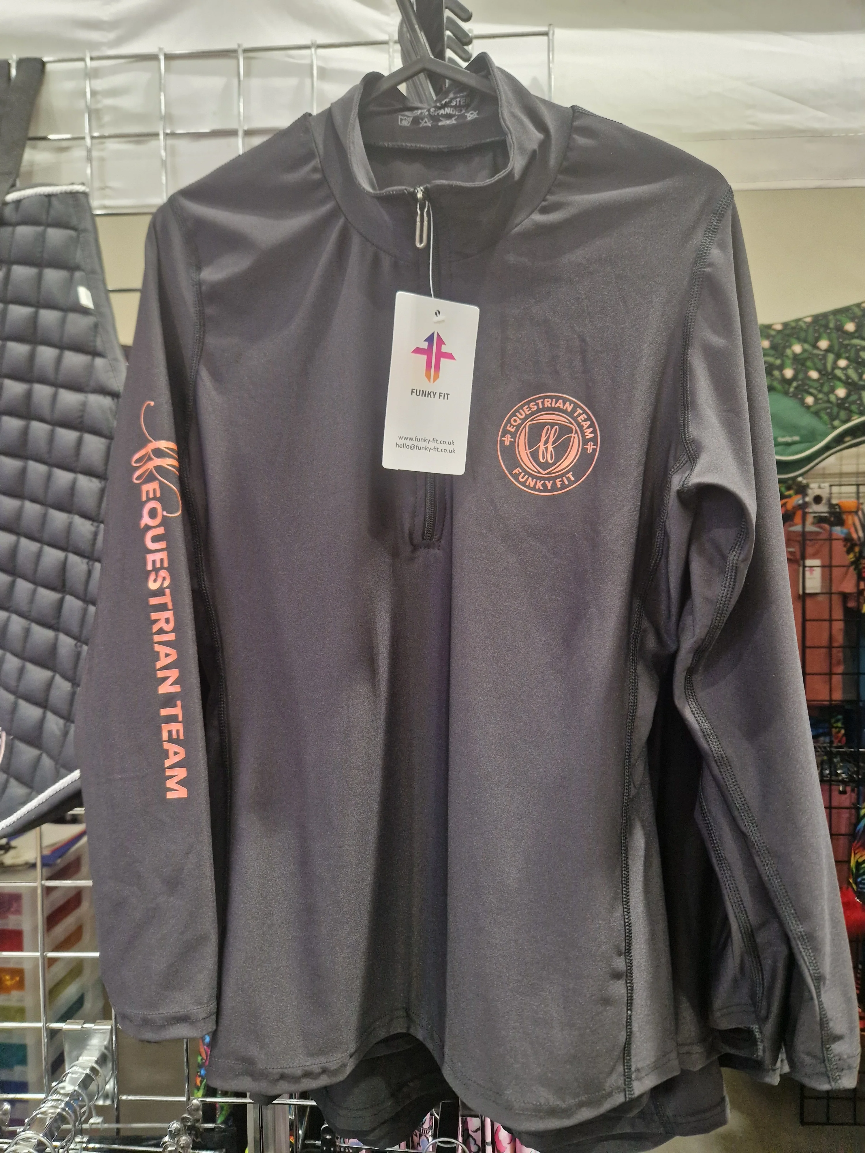 Team Long Sleeved Base Layer - Black & Rose (Adult & Kids) - Image 8